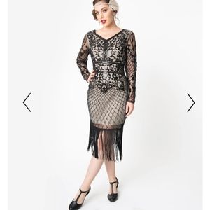 NWT Unique Vintage Flapper Dress (XL)